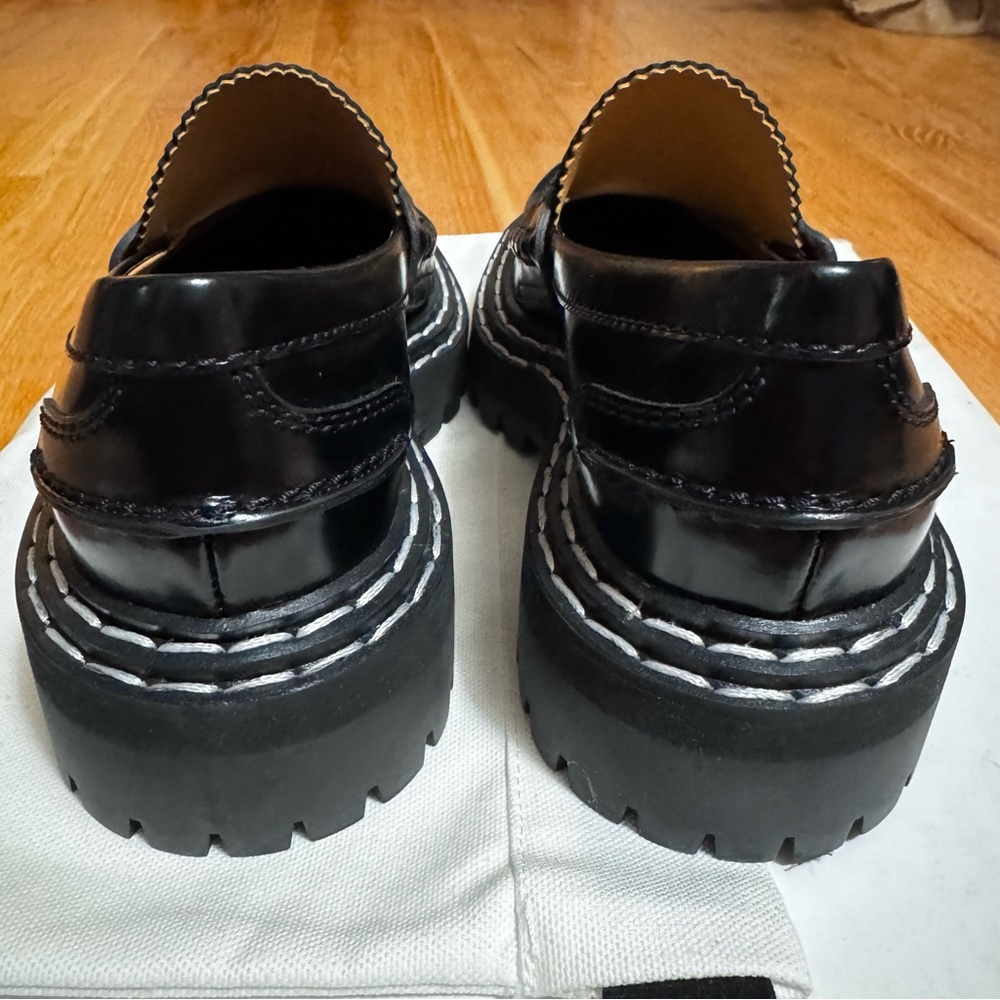 Proenza Schouler Black Leather Lug Sole Platform Loafers EU 35 NWT - Picture 8 of 16